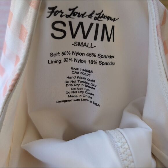 For Love and Lemons Pink Bonnie Zip‎ One Piece Gingham Swimsuit Halter Small - Picture 10 of 11